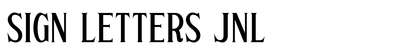 Sign Letters JNL